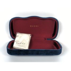 GUCCI Authentic Blue Velvet Sunglasses Eyeglasses Empty Clamshell Case Large